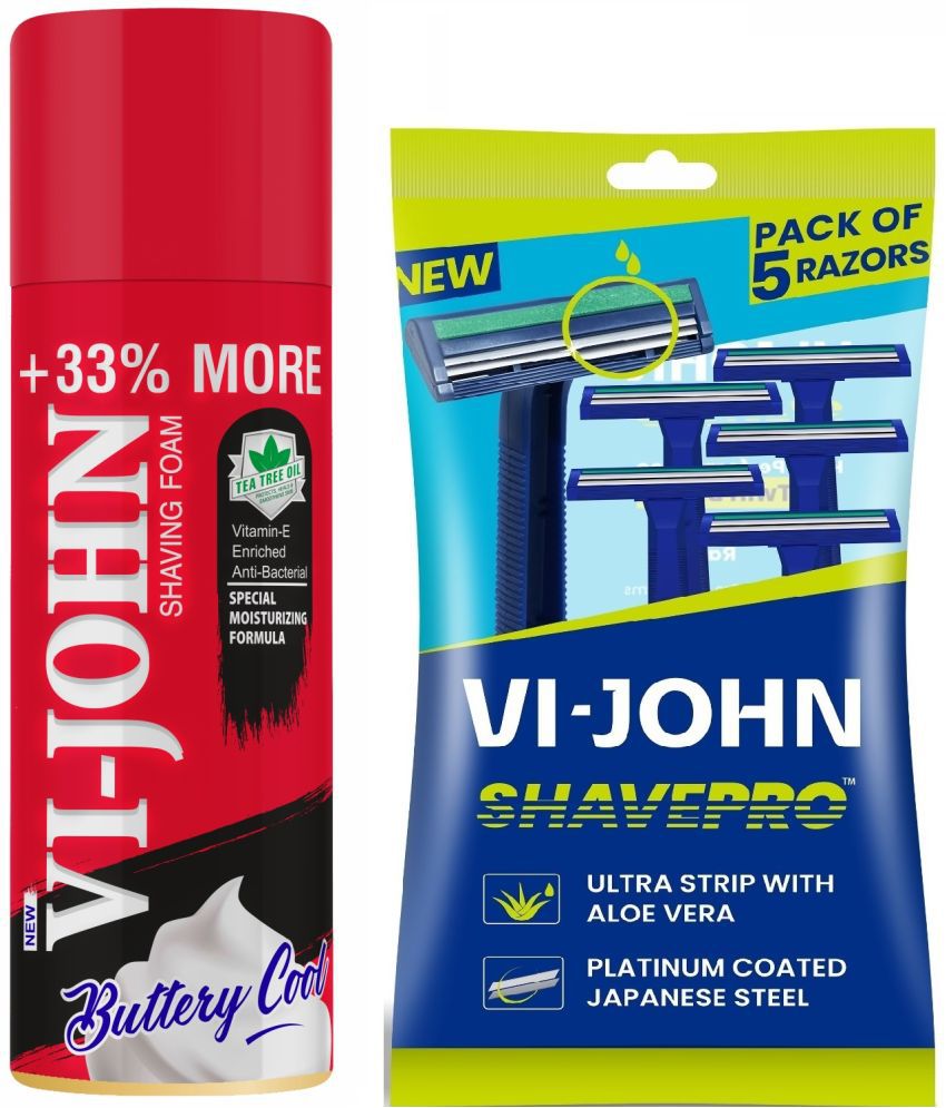    			Vi-John Razor & Shaving Foam 400 g Pack of 2