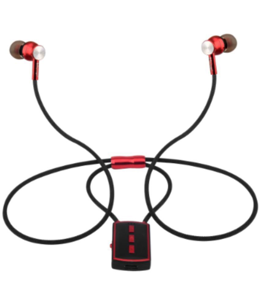     			hitage NBT-4531 BT Neckband On Ear In-the-ear Bluetooth Headset with Upto 20h Talktime Foldable Collapsible - Red