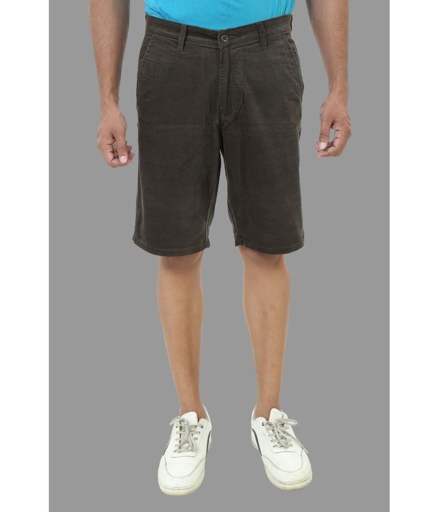    			plounge Charcoal Cotton Blend Men's Chino Shorts ( Pack of 1 )