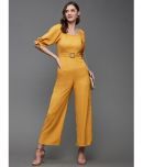 Miss Chase Mustard Crepe Regular Fit Women's Jumpsuit ( Pack of 1 )