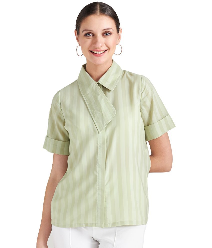     			Athena Green Polyester Women's Regular Top ( Pack of 1 )