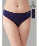 C9 Airwear Pack of 3 Nylon Solid Women's Bikini ( Navy )