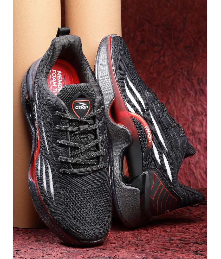     			ASIAN TWINSPRING-03 Black Men's Sports Running Shoes