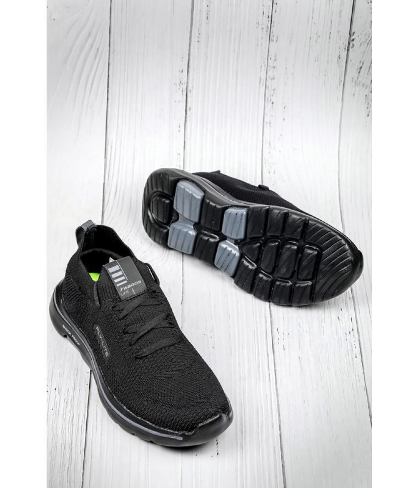    			Abros AUTHOR-O Black Men's Sports Running Shoes