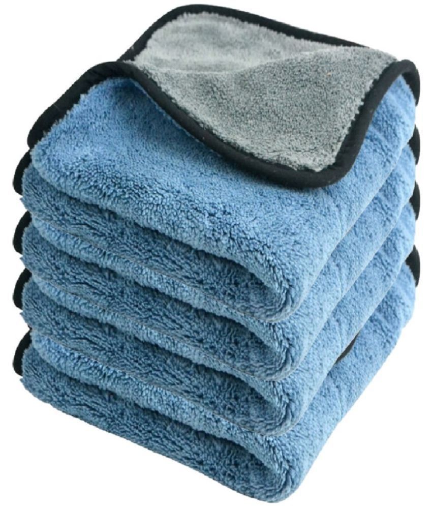     			Auto Hub Blue 800 GSM Drying Towel For Automobile ( Pack of 4 )