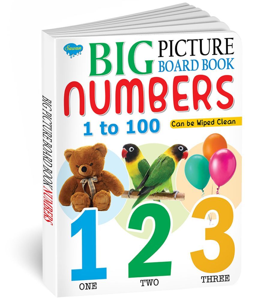     			Big Picture Board Book Number 1 to 100 | Can Be Wiped Clean