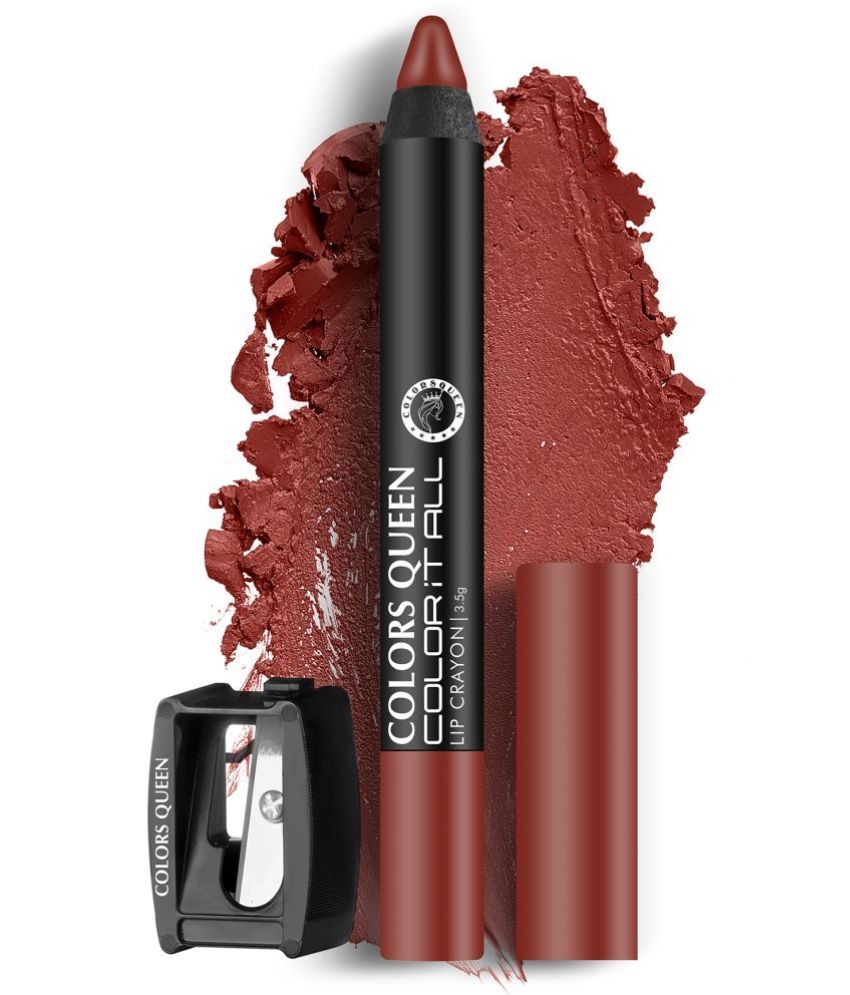     			Colors Queen Color It All Non Transfer Matte Lip Crayon 3.5g, Coco Block (Shade - 25)