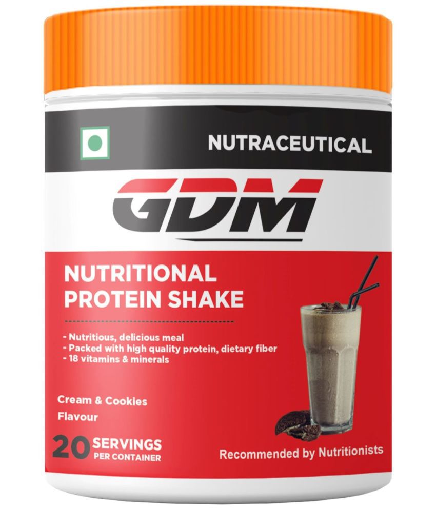     			GDM NUTRACEUTICALS LLP Nutritional Protein Shake 20 Servings - Cream & Cookies 360 gm Meal Replacement Powder