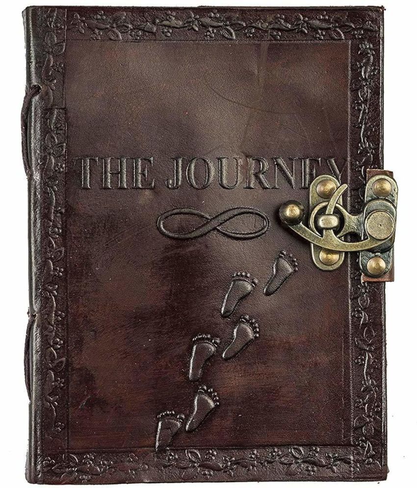     			Leather The Journey Embossed Journal With C-Lock A5 Journal