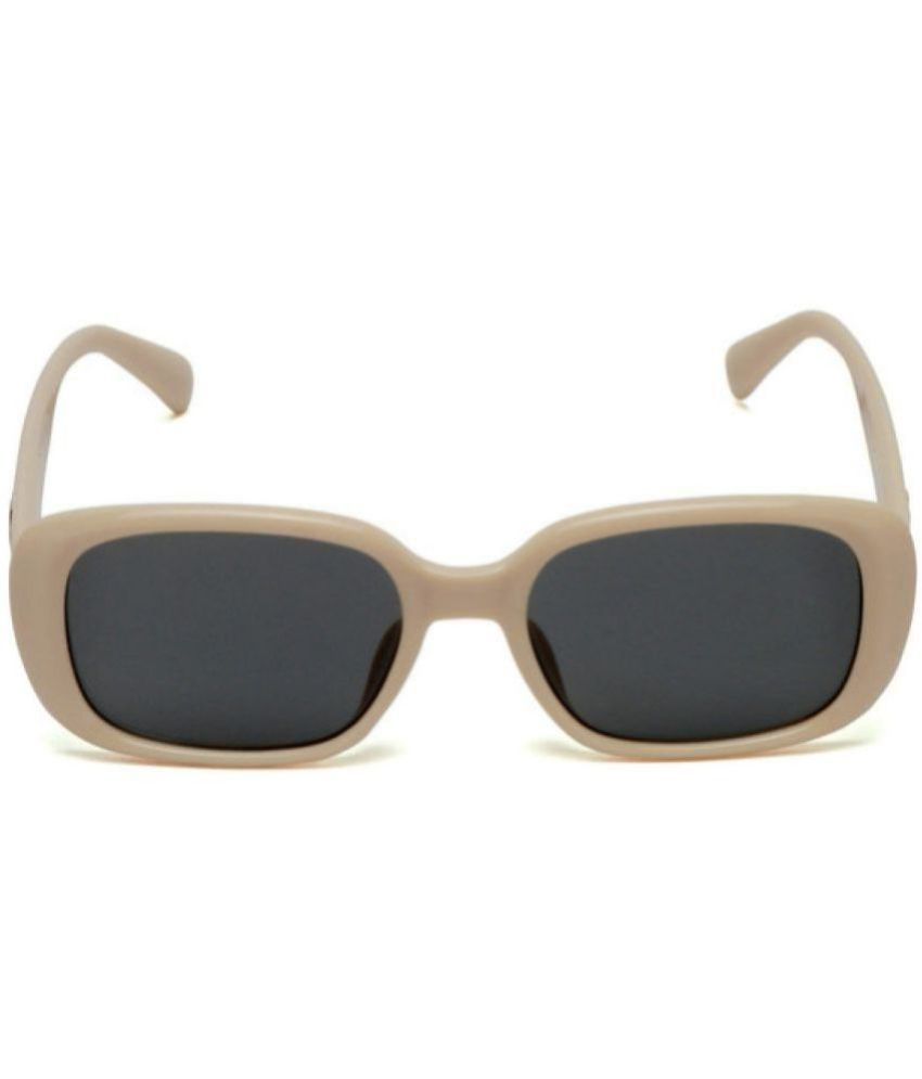     			MESPEE Beige Rectangular Sunglasses ( Pack of 1 )