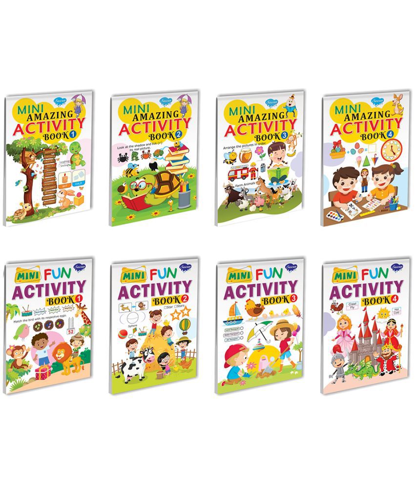     			Mini Activity Books | Pack Of 8 Books | Mini Amazing Activity 1-4 And Mini Fun Activity 1-4 (Paperback, Manoj Publications Editorial Board)