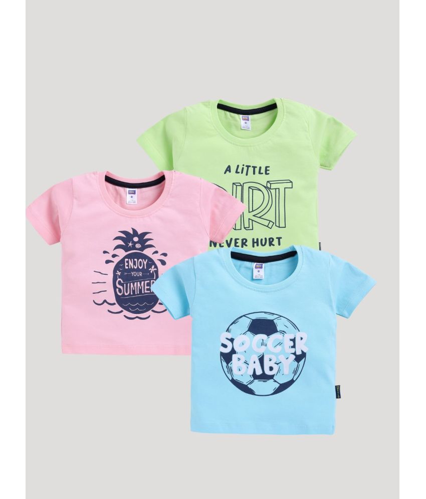     			Nottie planet Multi Baby Boy T-Shirt ( Pack of 3 )