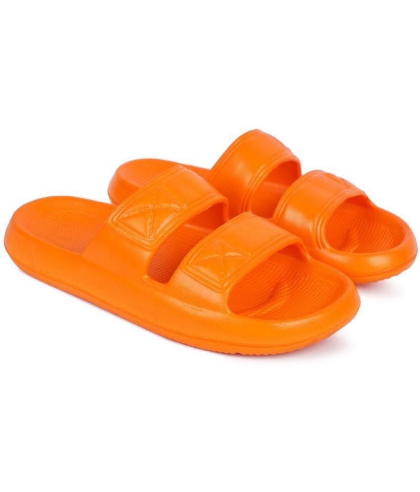     			Richale Orange Men's Slide Flip Flop