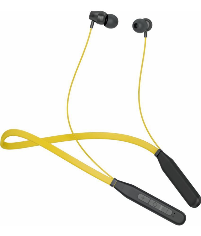     			UBON BT-5250 Bluetooth Bluetooth Neckband On Ear 20 Hours Playback Active Noise cancellation IPX4(Splash & Sweat Proof) Yellow