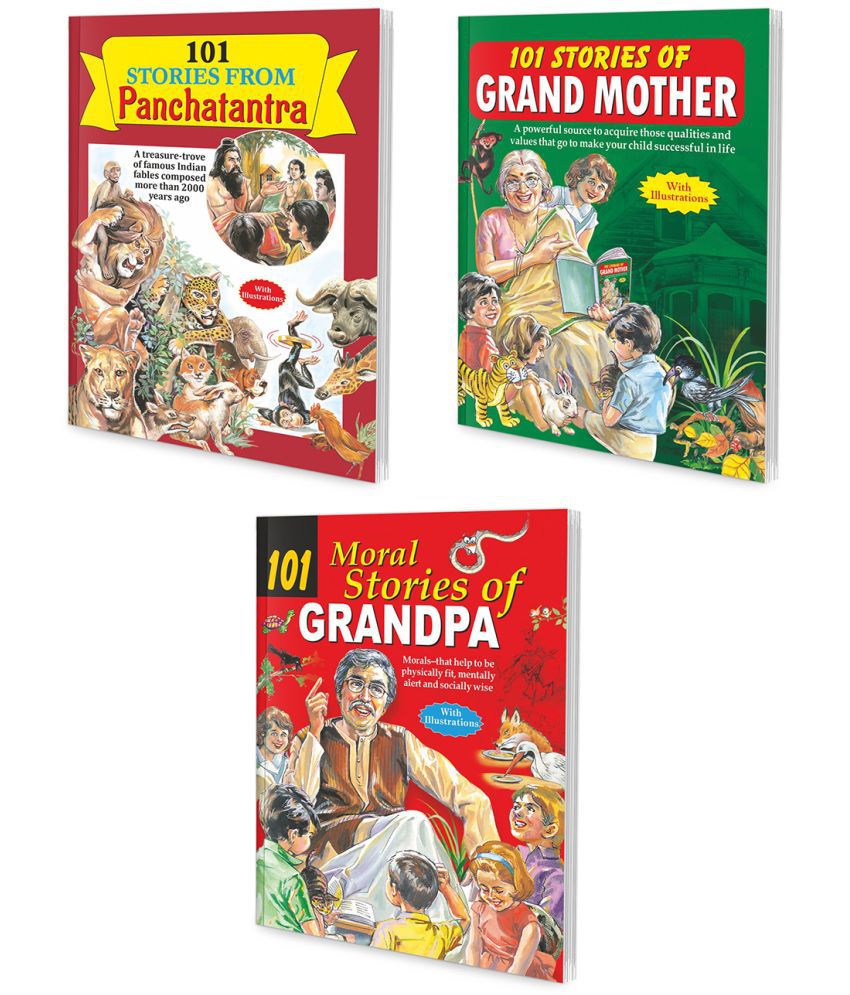     			101 Bedtime Stories | Set of 3 Story Books | 101 Stories from Panchatantra, 101 Stories of Grand Mother and 101 Moral Stories of Grandpa