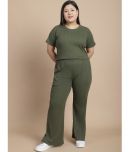 Rigo Olive Solid Joggers Top Set