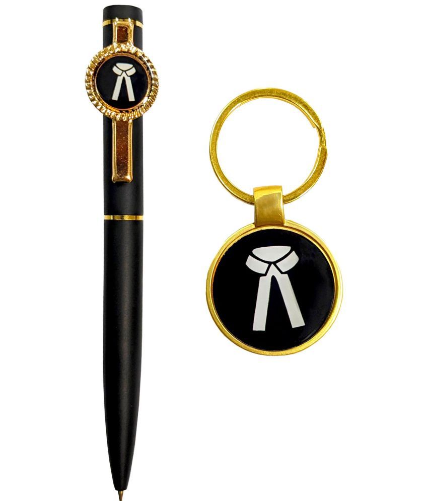     			Advocate Pen and Keychain in Brass Material Set