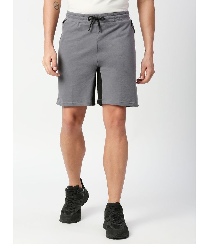     			Fitz Charcoal Cotton Blend Men's Shorts ( Pack of 1 )