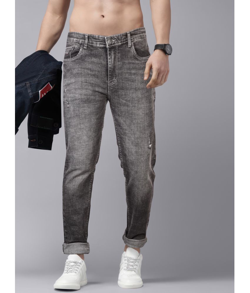     			JB JUST BLACK Slim Fit Distressed Men's Jeans - Grey ( Pack of 1 )