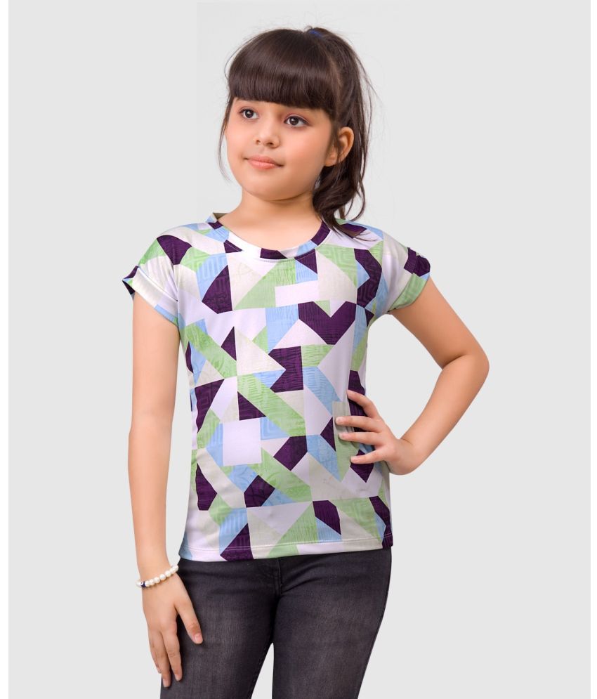    			Little Funky Purple Cotton Blend Girls Top ( Pack of 1 )