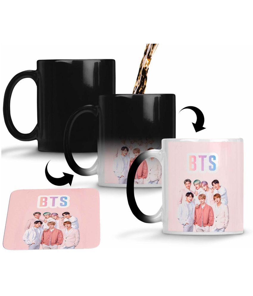     			NH10 DESIGNS BTS Logo Signature Multicolor Ceramic Coffee Mug ( Pack of 2 )