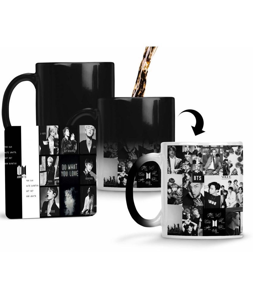     			NH10 DESIGNS BTS Mug & Coaster Multicolor Ceramic Coffee Mug ( Pack of 2 )