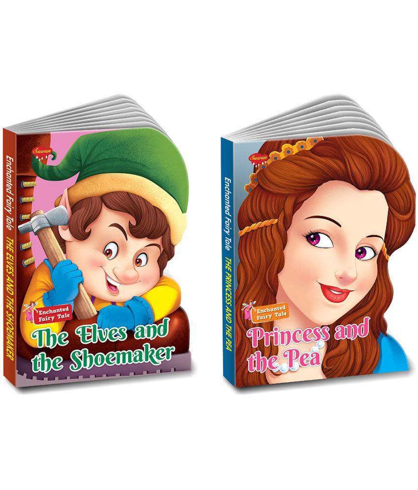     			Sawan Enchanted Fairy Tale Story Books | Pack of 2 Books | Cut Out Die Cut Shape Books (v4)