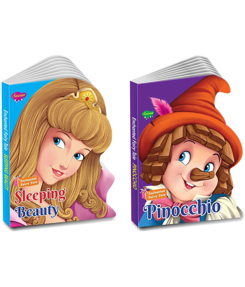     			Sawan Enchanted Fairy Tale Story Books | Pack of 2 Books | Cut Out Die Cut Shape Books (v8)