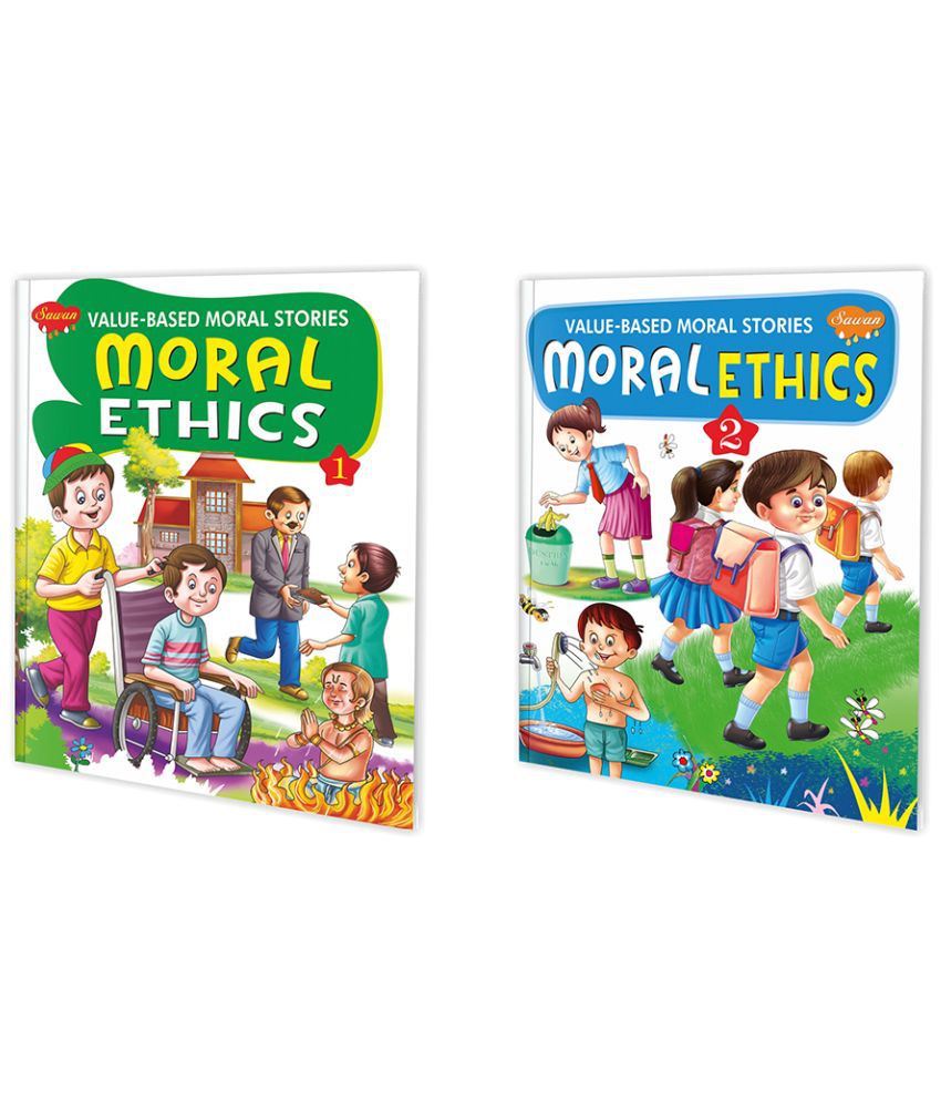     			Set of 2 Learing Books, Value-Based Moral Stories Moral Ethics–1 and Moral Ethics–2