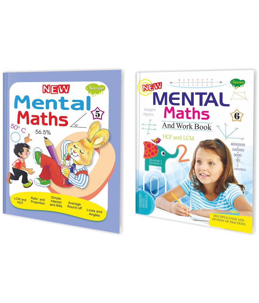     			Set of 2 Maths Learning Books, New Mental Maths-5 and 6