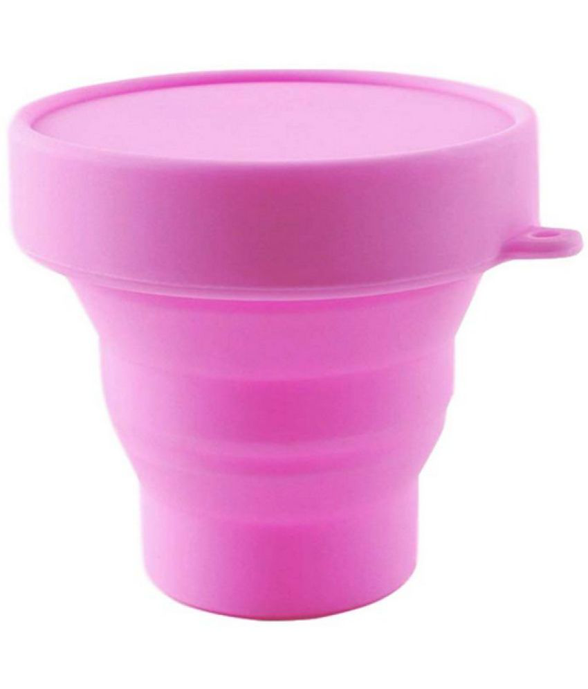     			VARKAUS Silicone Cup Solid Silicon Travel Mug 300 mL ( Pack of 1 )