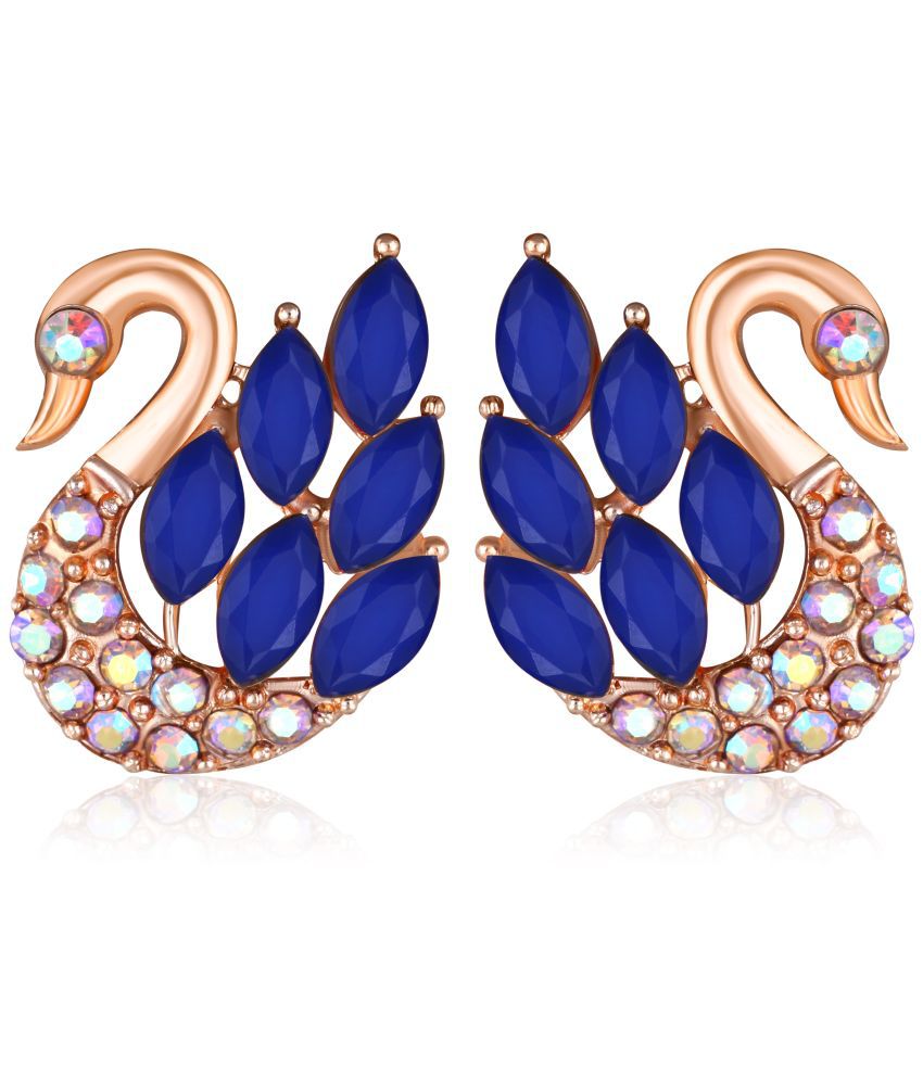     			VIVASTRI Blue Stud Earrings ( Pack of 1 )
