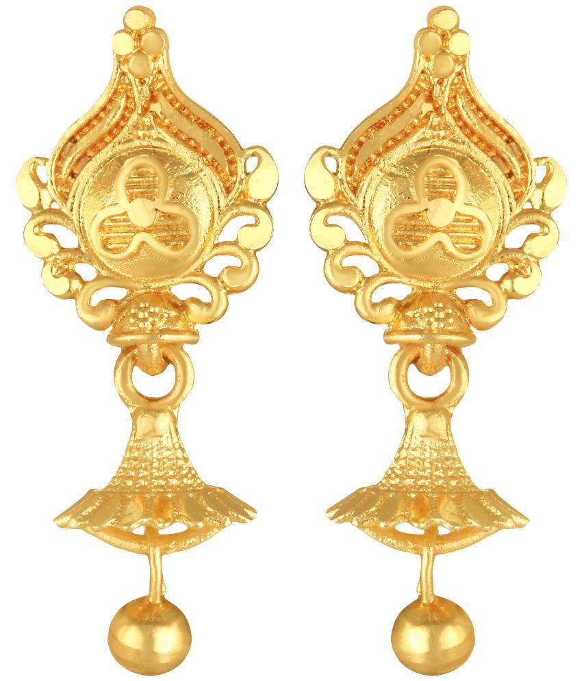     			VIVASTRI Golden Jhumki Earrings ( Pack of 1 )