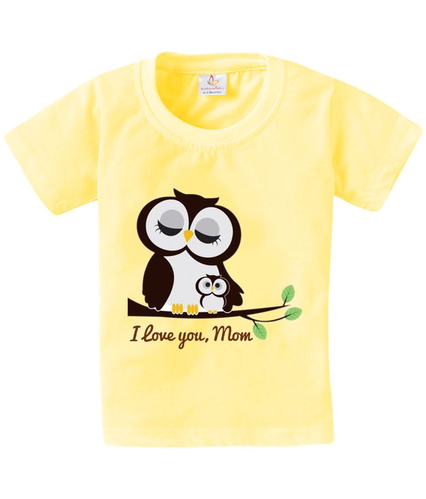     			babywish Yellow Cotton Boy's T-Shirt ( Pack of 1 )