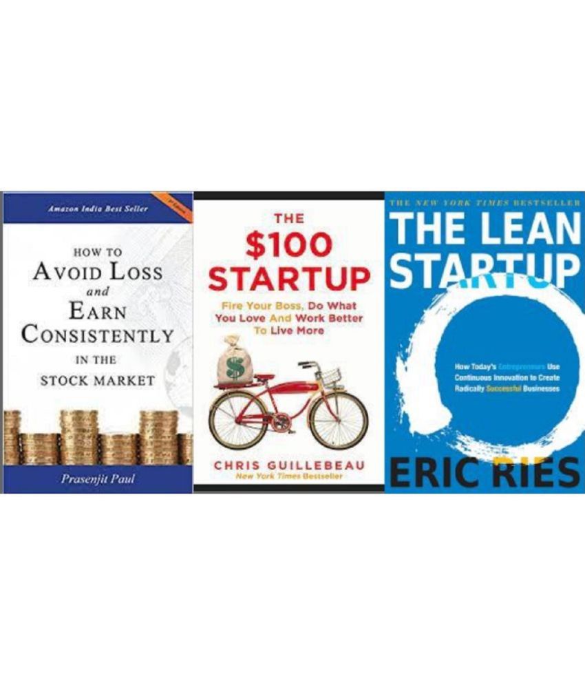     			combo of 3 How to Avoid Loss and Earn Consistently in the Stock Market + 100 dollar Startup +The Lean Startup