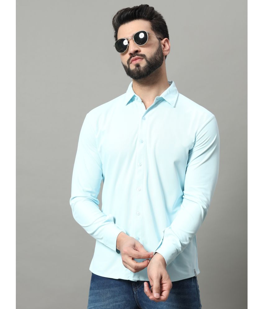     			renuovo Polyester Regular Fit Solids Full Sleeves Men's Casual Shirt - Sea Green ( Pack of 1 )