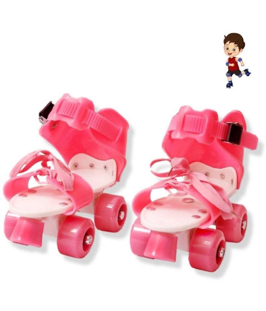     			sevriza Age Group 3-15 Years pink Roller Skates For Kids
