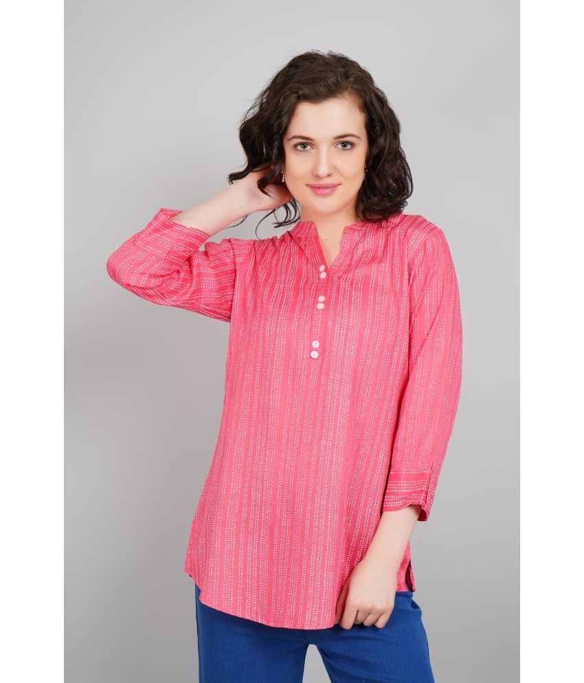     			AKTIF Pink Rayon Women's Tunic ( Pack of 1 )