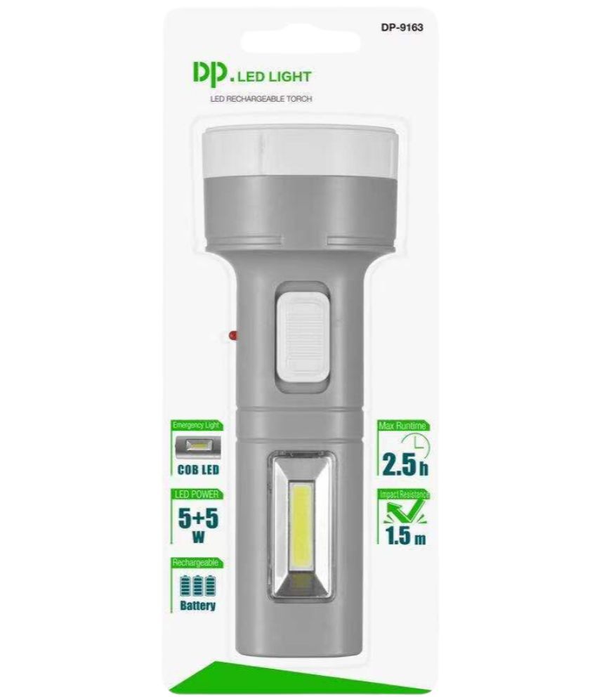     			DP - 1W Rechargeable Flashlight Torch ( Pack of 1 )