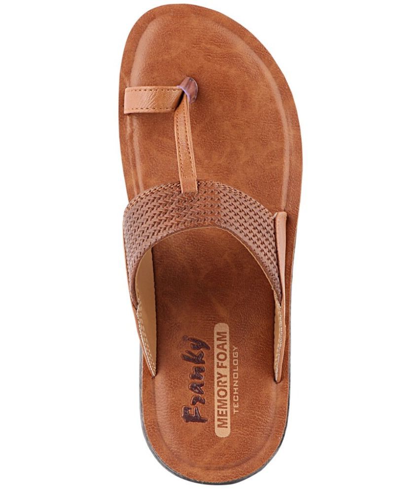     			Franky Tan Men's Leather Slipper