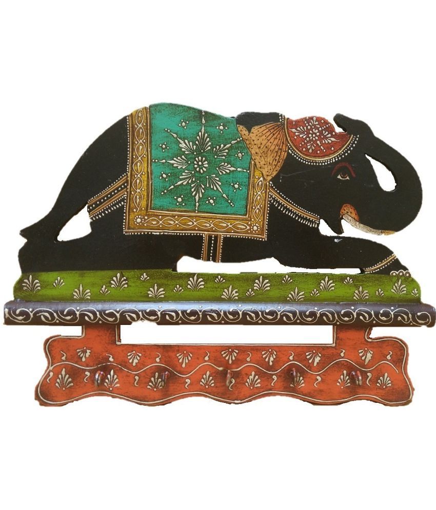     			JaipurCrafts Multicolour Wood Key Holder - Pack of 1