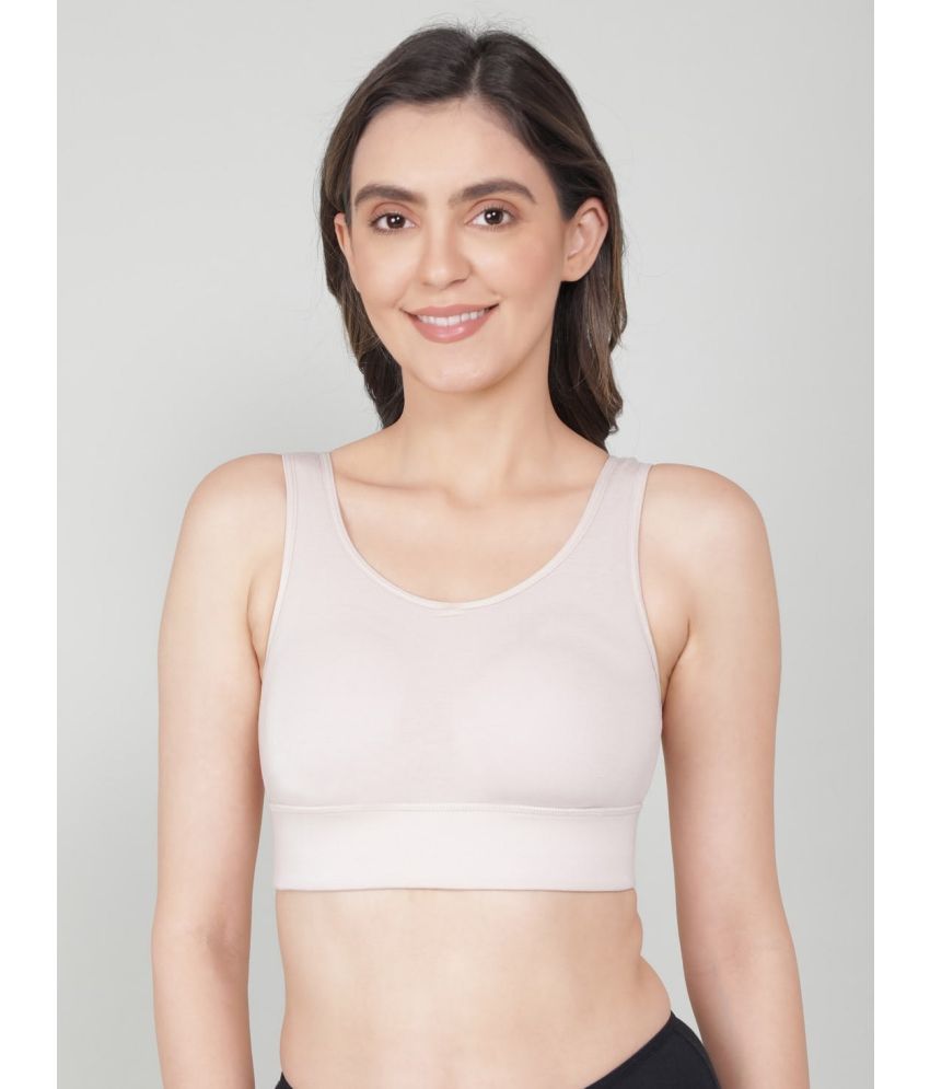     			Jockey JW12 Women's Wirefree Padded Tencel Lyocell Elastane Full Coverage Lounge Bra - Mushroom