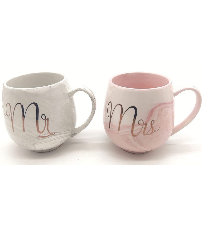     			KALPVRUKSH ENTERPRISE Couple Mug Abstract Ceramic Coffee Mug 300 mL ( Pack of 2 )