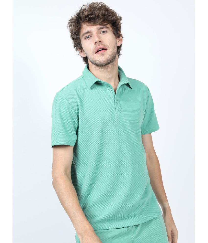     			Ketch Polyester Regular Fit Solid Half Sleeves Men's Polo T Shirt - Green ( Pack of 1 )