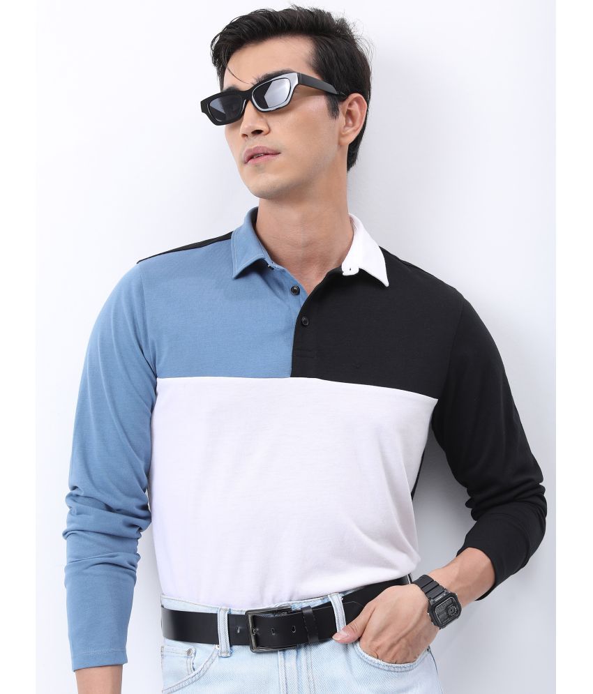     			Ketch Polyester Slim Fit Colorblock Full Sleeves Men's Polo T Shirt - Black ( Pack of 1 )