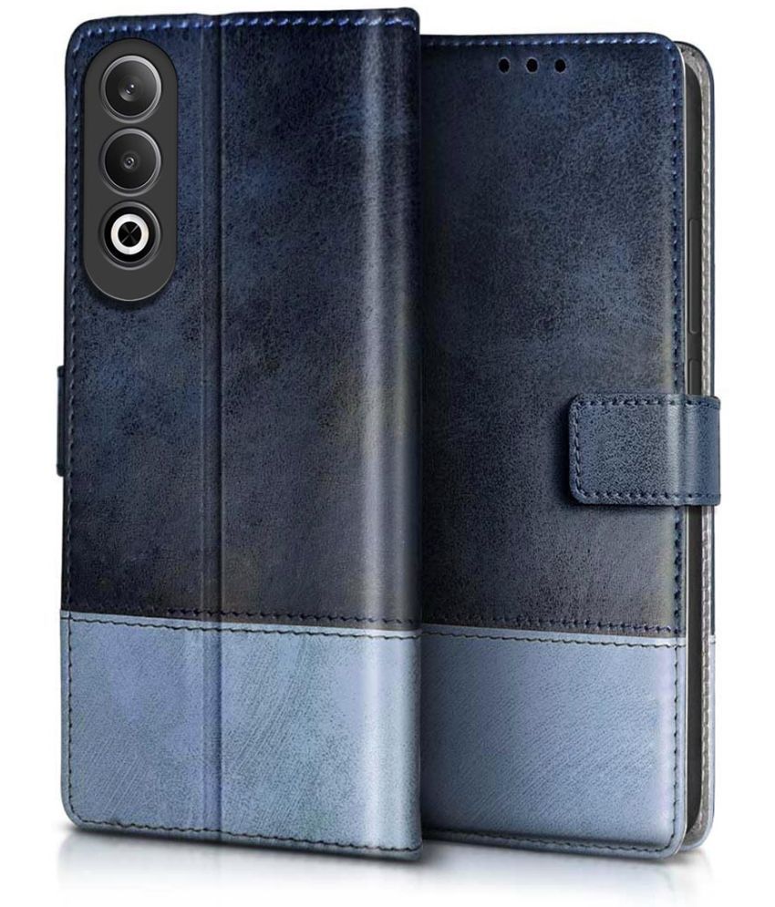     			NBOX Blue Flip Cover Leather Compatible For OnePlus Nord ce 4 5G ( Pack of 1 )