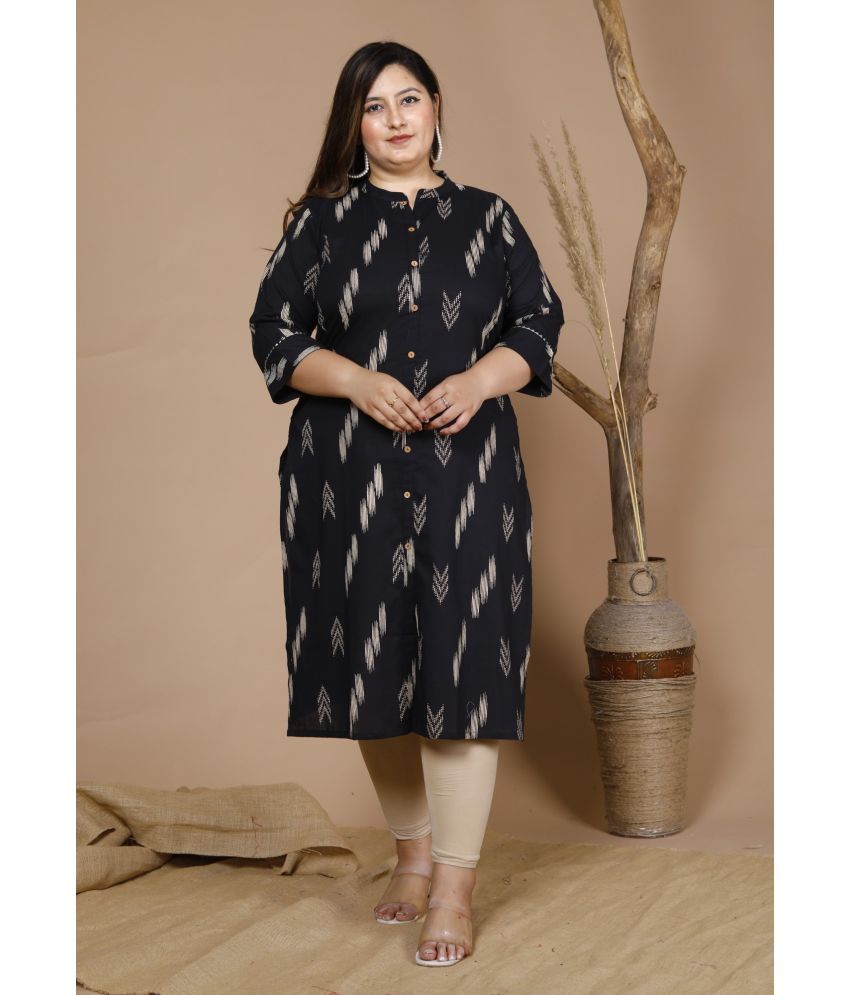     			Pacify Cotton Printed Straight Women's Kurti - Black ( Pack of 1 )