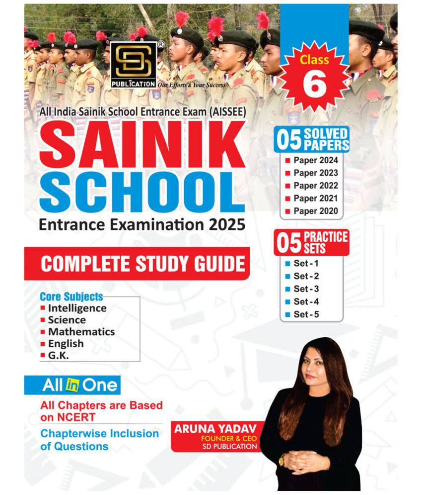     			"Sainik School Class 6 Complete Study Guide (English) - All-in-One NCERT Based Preparation for Entrance Exam 2025"