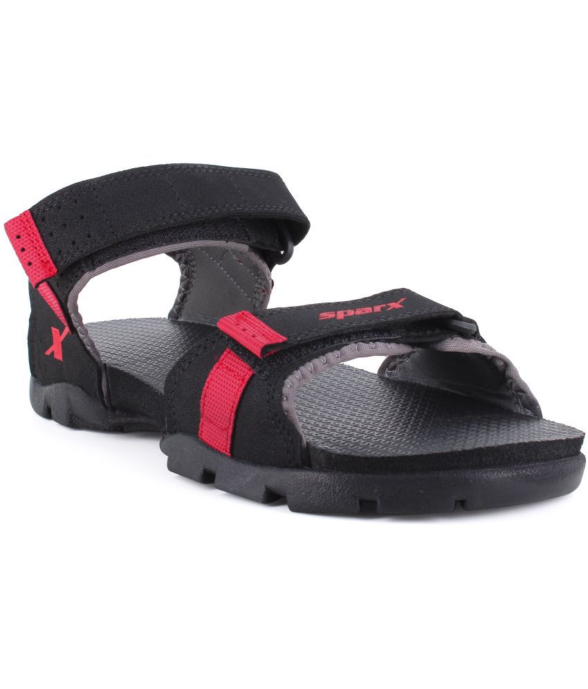     			Sparx Black Floater Sandals