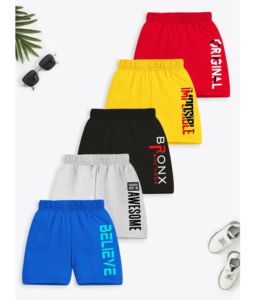     			Trampoline - Multi Cotton Blend Boys Shorts ( Pack of 5 )